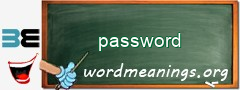 WordMeaning blackboard for password